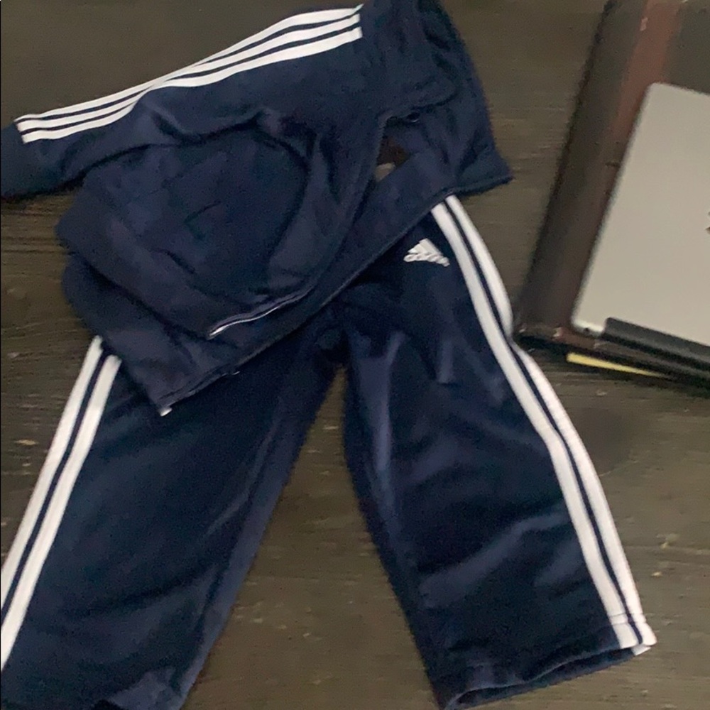 Adidas Striped jump suit size 18 month